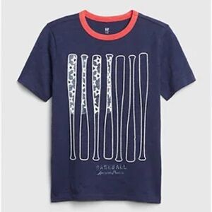 224.  GapKids Navy Baseball Graphic Tee size 12 XL